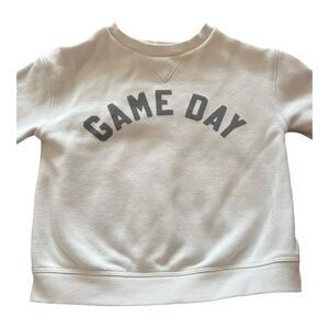 Little Co Toddler Sweatshirt White Game Day 4t Sports